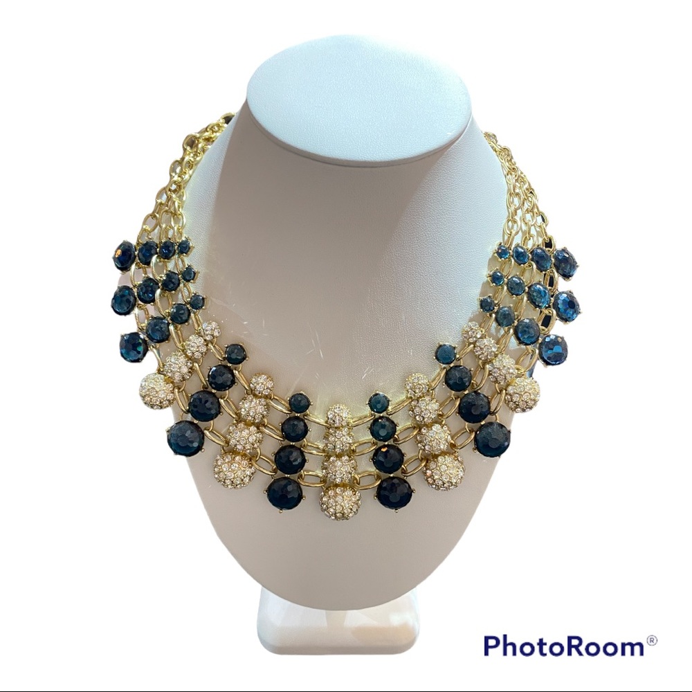 Blue Rhinestone Necklace